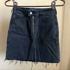 Black Denim Skirt